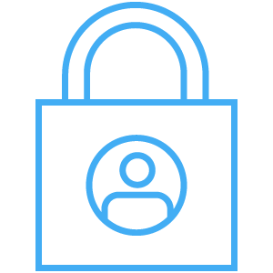 blue access control systems icon