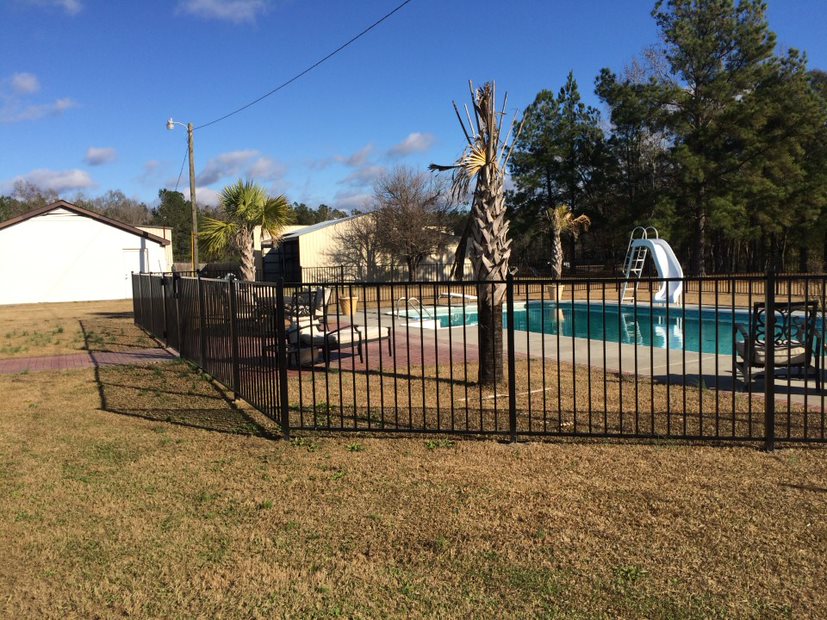 fence surrounding pool