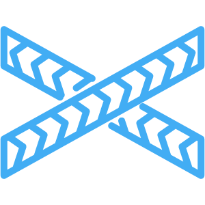 blue repair fence icon