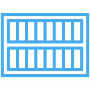 blue vinyl fence icon