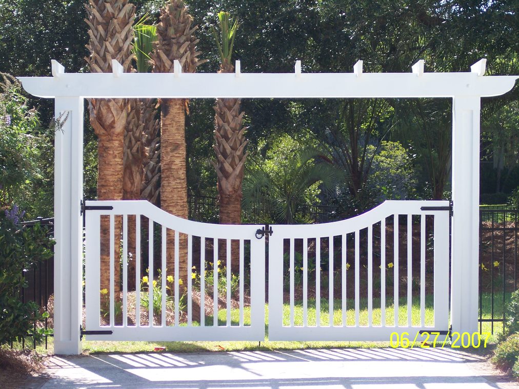 white wooden fence with gate